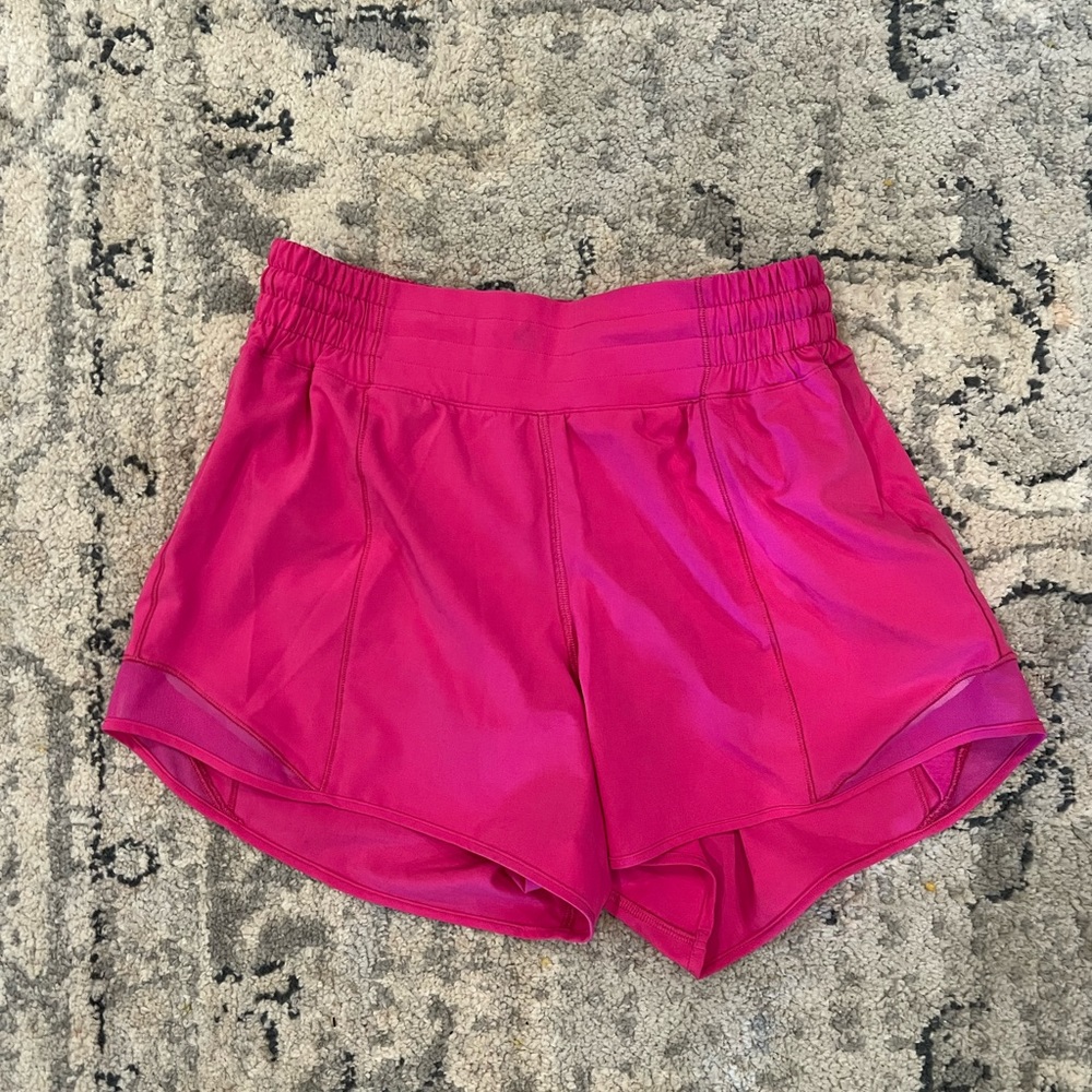 Size 6 lululemon hotty hot pink shorts